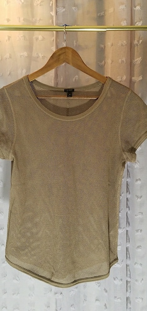 J crew Structured Mesh Top by